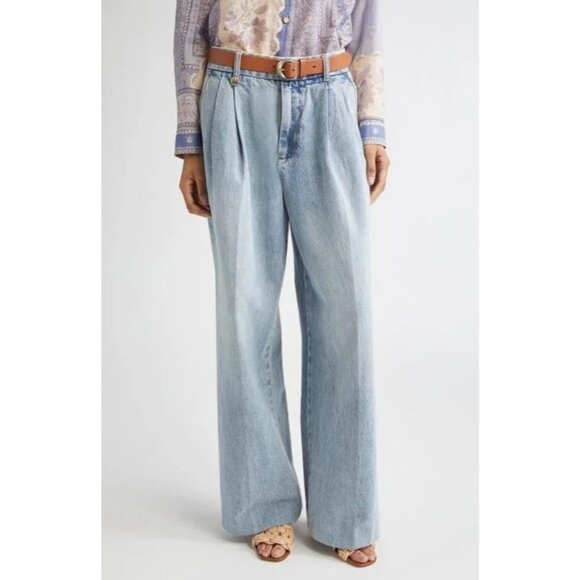 Zimmermann Wide Leg blue Jeans size 2/ US 8 - Picture 1 of 16